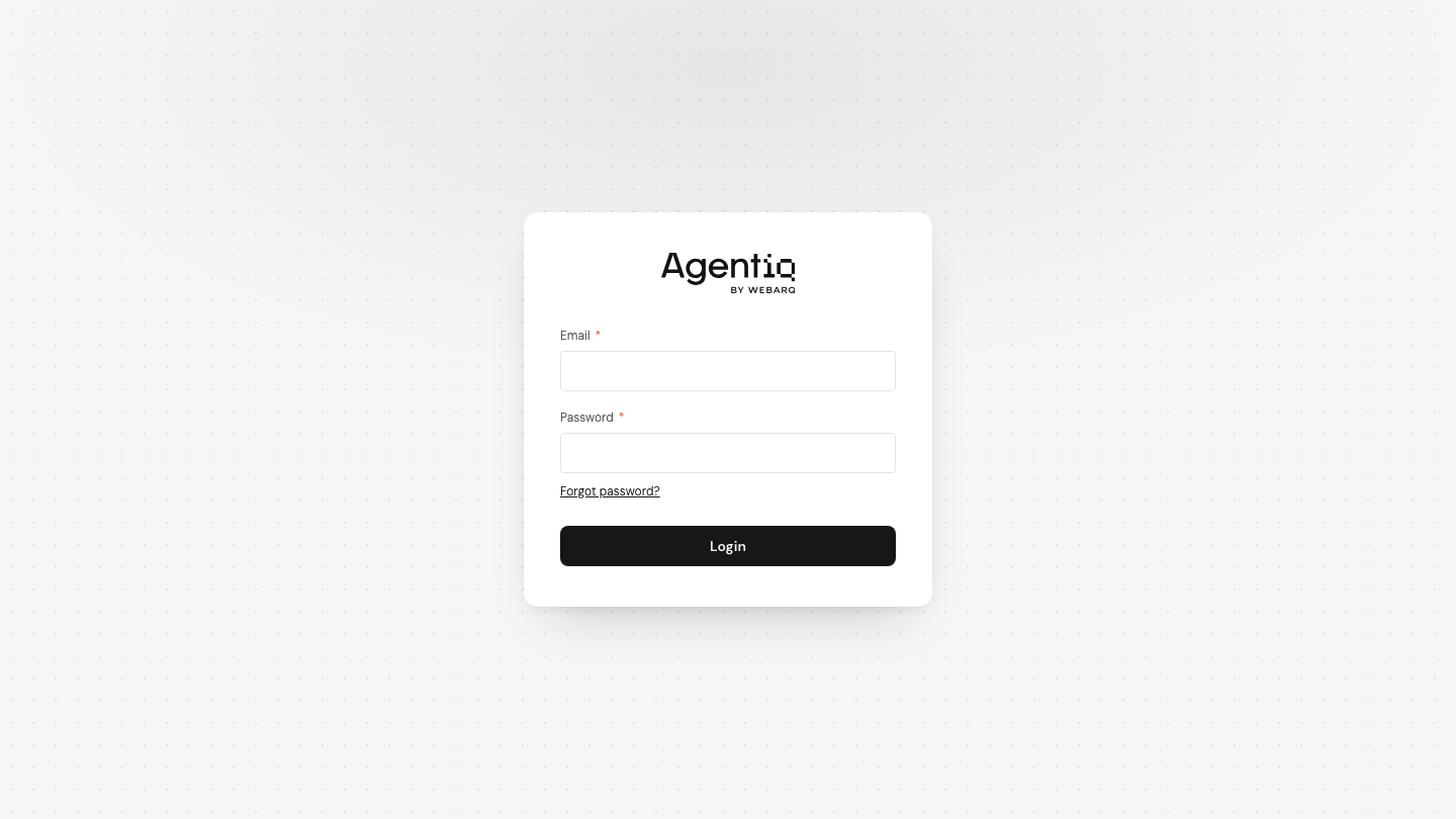 Layar masuk CMS dengan kolom email dan kata sandi